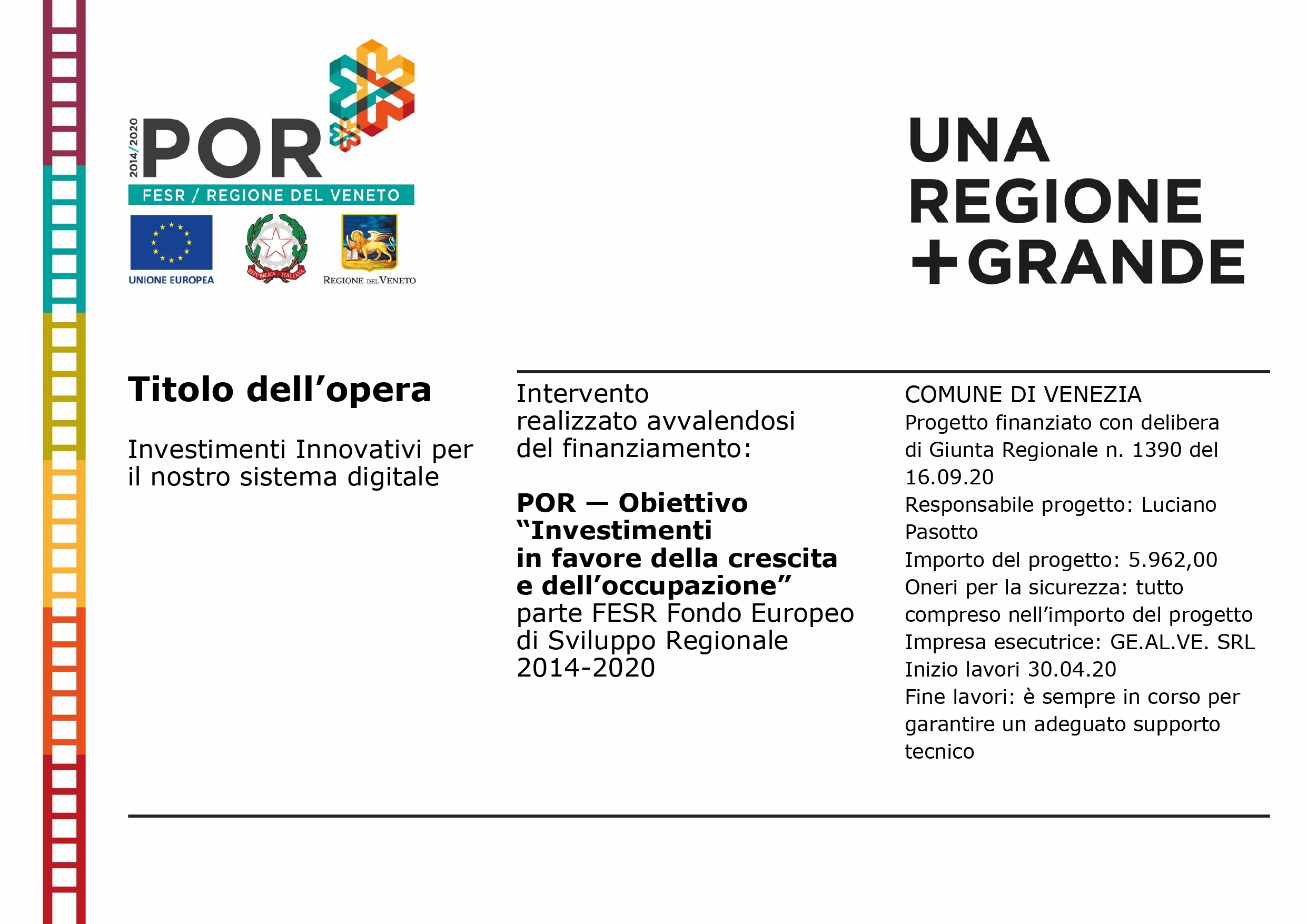 Bando investimenti innovativi